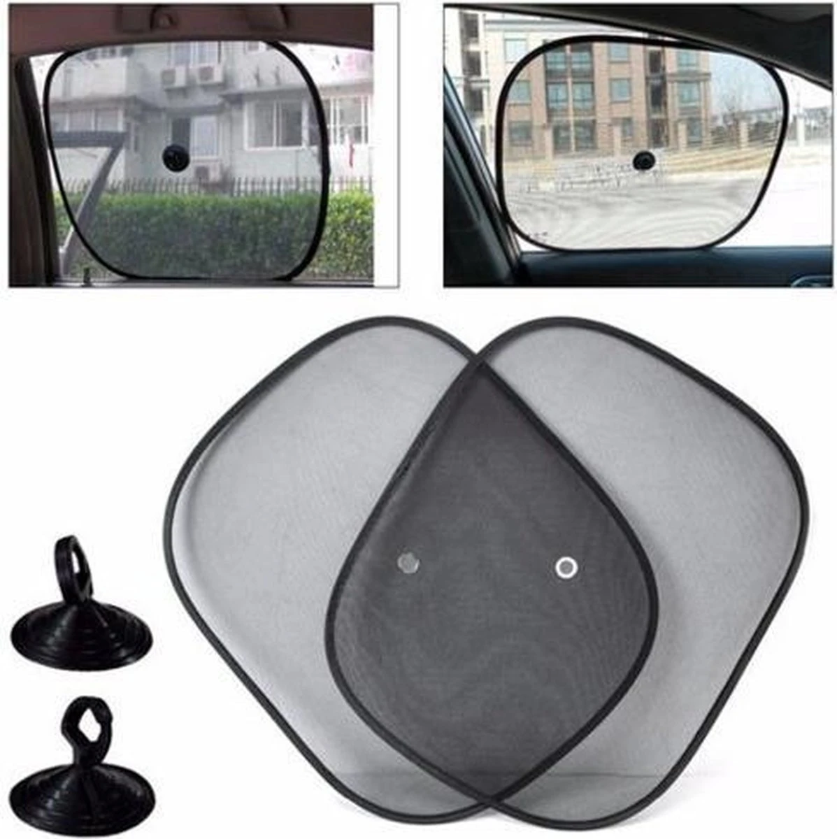 2 Auto Zonneschermen - Raam UV Autozonwering - Sun Blocker Zijraam 3 2 Auto Zonneschermen - Raam UV Autozonwering - Sun Blocker Zijraam - Afbeelding 3