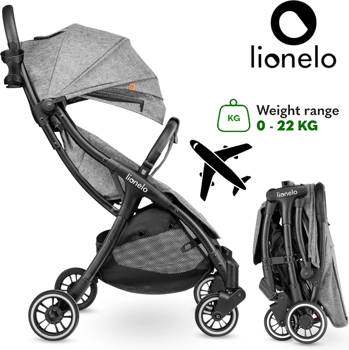 Lionelo Buggy Julie One - Kinderwagen Premium - Automatisch Opvouwen - Wandelwagen Tot 22 Kg - Comfortabele Zitje 1 Lionelo Buggy Julie One - Kinderwagen Premium - Automatisch Opvouwen - Wandelwagen Tot 22 Kg - Comfortabele Zitje