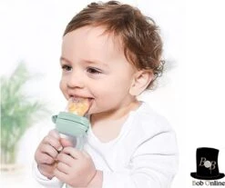 Bob Online ™ - Groen Baby Fruitspeen En Bijtring In- Een Met Medium Speen - Fruitzuiger – Groen Fruit Fopspeen Voorkomt Verstikking - Kinderbestek - Babyvoeding - Fruitspeen - Babyspeen Voor Groenten En Fruit – Green Baby Fruit Pacifier -Aanbiedingen BIBS Winkel 1200x1004 10