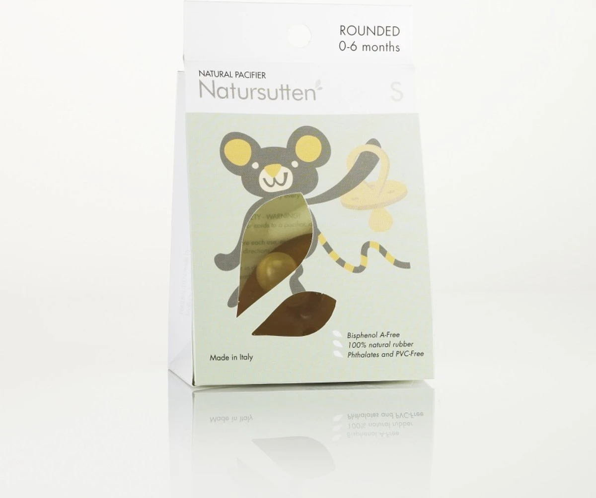 Natursutten Rubberen Fopspeen - 0-6 Maanden - Rond Schild - Kers Tuit 7 Natursutten Rubberen Fopspeen - 0-6 Maanden - Rond Schild - Kers Tuit - Afbeelding 7