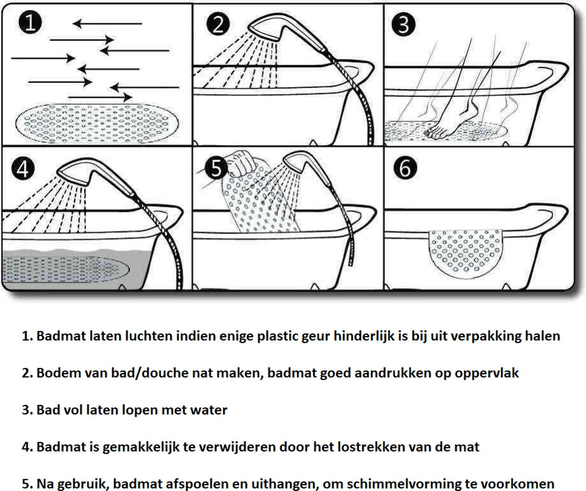 VinkToys® Badmatje - Antislip - Kinder Antislip Mat Bad / Douche - Voor Kinderen En Baby's - Mat Voor In Bad - Mat Voor In Douche - Douchemat Met Zuignappen - 69 X 39 Cm - Zeedieren 3 VinkToys® Badmatje - Antislip - Kinder Antislip Mat Bad / Douche - Voor Kinderen En Baby's - Mat Voor In Bad - Mat Voor In Douche - Douchemat Met Zuignappen - 69 X 39 Cm - Zeedieren - Afbeelding 3