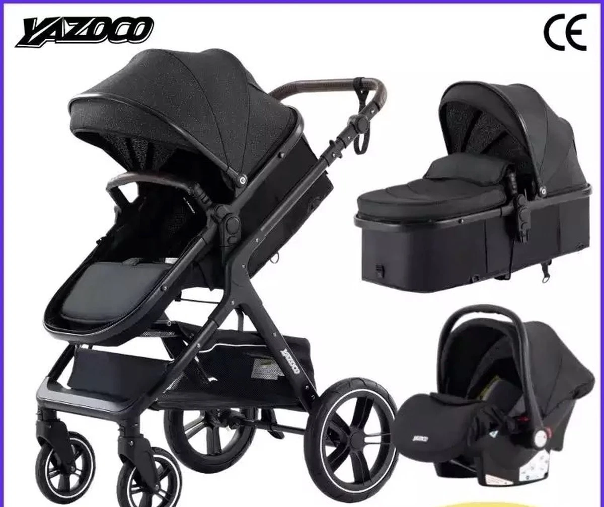 Merkloos Luxe Multi-functionele 3 In 1 Wandelwagen - Babywagen - Kwalitatieve Buggy - Opklapbare Kinderwagen - Licht En Flexibel 16 Merkloos Luxe Multi-functionele 3 In 1 Wandelwagen - Babywagen - Kwalitatieve Buggy - Opklapbare Kinderwagen - Licht En Flexibel - Afbeelding 16