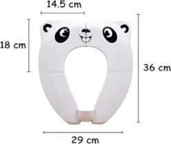 Merkloos WC Verkleiner - Wit Panda Ontwerp - Toilettrainer - Opvouwbare Toilet Zitje - Toiletbril Verkleiner - Kinder WC Bril -Aanbiedingen BIBS Winkel 1200x1009