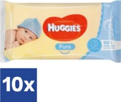 Huggies - Pure - Billendoekjes - 560 Babydoekjes - 10 X 56 -Aanbiedingen BIBS Winkel 1200x1012