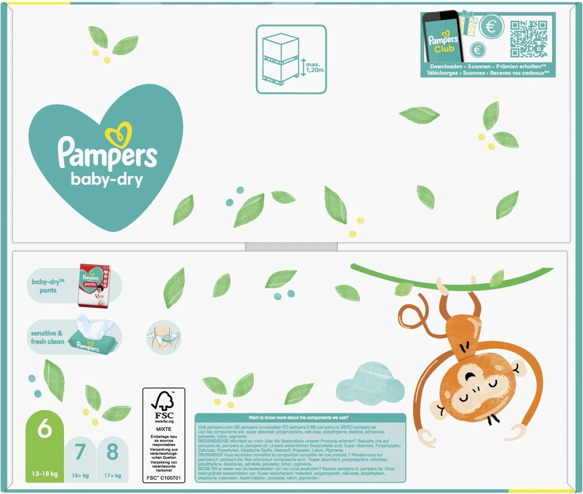 Pampers® Pampers - Baby Dry - Maat 6 - Maandbox - 144 Luiers 7 Pampers® Pampers - Baby Dry - Maat 6 - Maandbox - 144 Luiers - Afbeelding 7