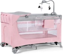 Kinderkraft Campingbed - Leody Met Accessoires - Roze -Aanbiedingen BIBS Winkel 1200x1021 5