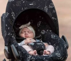 Dooky Seat Cover 0+ Autostoelhoes - Romantic Leaves Black -Aanbiedingen BIBS Winkel 1200x1023 1