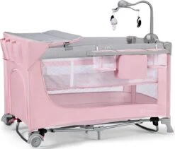 Kinderkraft Campingbed - Leody Met Accessoires - Roze -Aanbiedingen BIBS Winkel 1200x1024 2