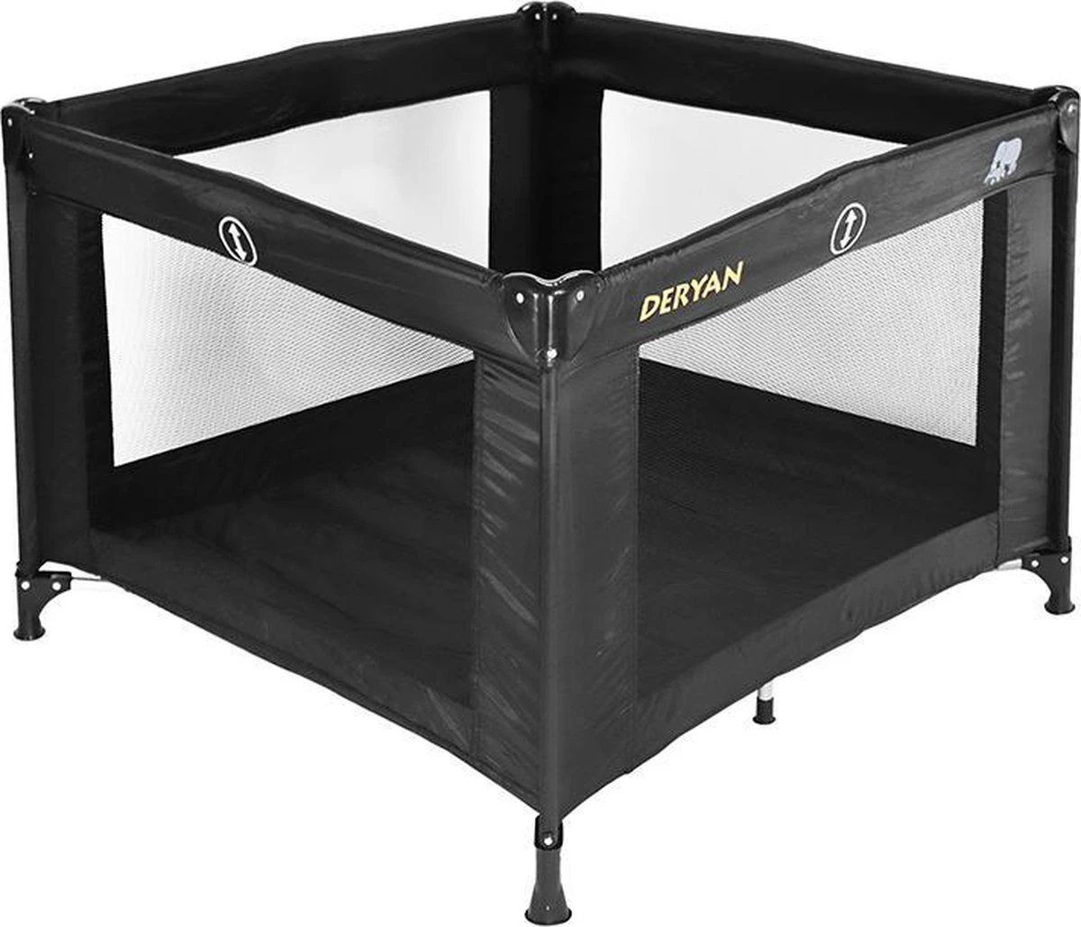 Deryan Kinderbox - Inklapbare Box - 100x100cm - Zwart 1 Deryan Kinderbox - Inklapbare Box - 100x100cm - Zwart