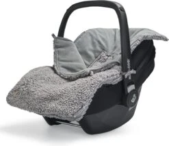 Jollein Voetenzak Voor Autostoel & Kinderwagen - Teddy - Storm Grey -Aanbiedingen BIBS Winkel 1200x1033 10