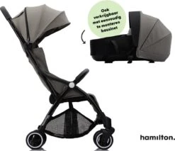 Hamilton By Yoop X1 Plus Buggy – Nieuw, Hoger, Uitgebreider 2023 Model – Premium Stroller Met One Hand Folding Technologie – Grijs – Lichte, Verstelbare En Wendbare Kinderwagen Met Vele Gemakken -Aanbiedingen BIBS Winkel 1200x1037 4