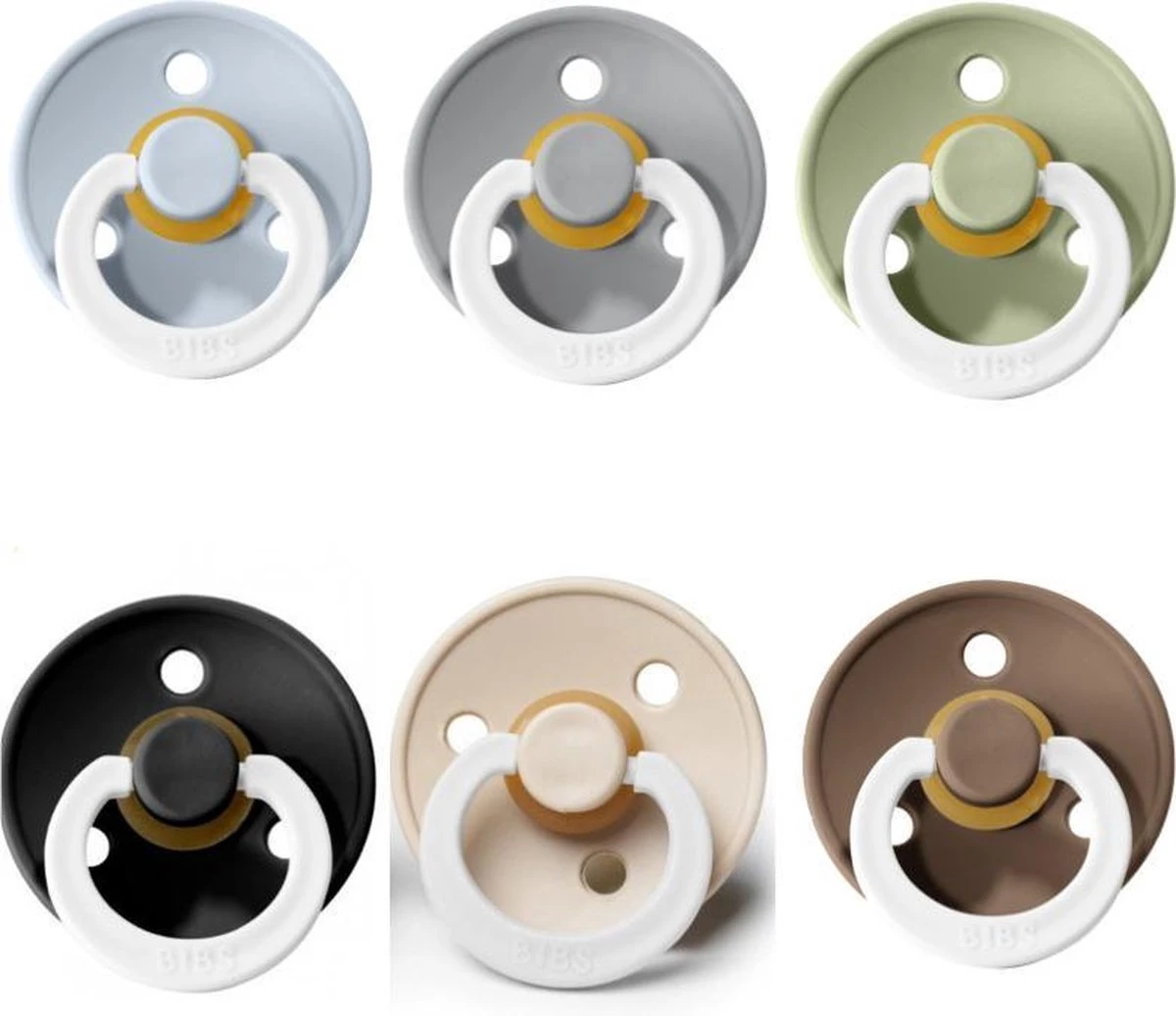 Bibs Fopspeen - Maat 1 0-6 Maanden - 6 Stuks - Sage, Vanilla, Black, Dark Oak, Cloud & Baby Blue Glow In The Dark 1 Bibs Fopspeen - Maat 1 0-6 Maanden - 6 Stuks - Sage, Vanilla, Black, Dark Oak, Cloud & Baby Blue Glow In The Dark