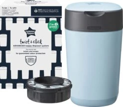 Tommee Tippee Milieuvriendelijke Twist & Click Luieremmer - Met 1 Navulcassette - Blauw -Aanbiedingen BIBS Winkel 1200x1039 3