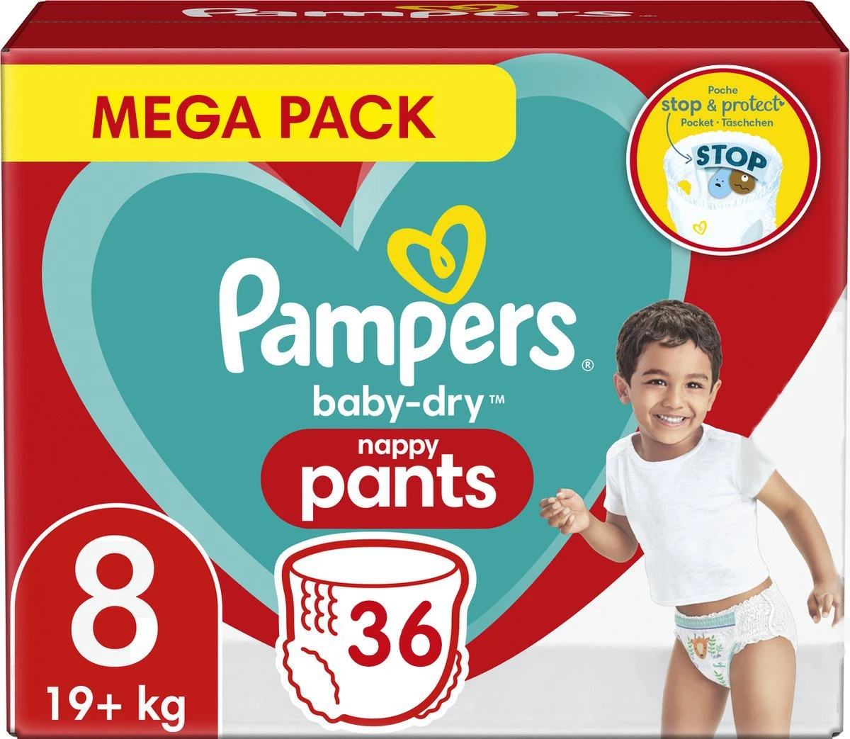Pampers® Pampers - Baby Dry Pants - Maat 8 - Mega Pack - 36 Luierbroekjes 1 Pampers® Pampers - Baby Dry Pants - Maat 8 - Mega Pack - 36 Luierbroekjes