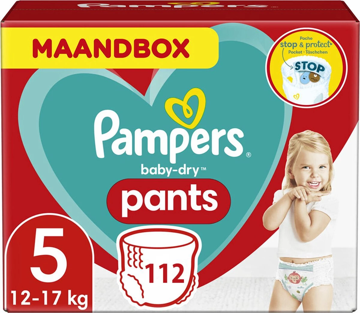 Pampers® Pampers Baby Dry Pants Maat 5 - 112 Luierbroekjes - Maandbox 1 Pampers® Pampers Baby Dry Pants Maat 5 - 112 Luierbroekjes - Maandbox
