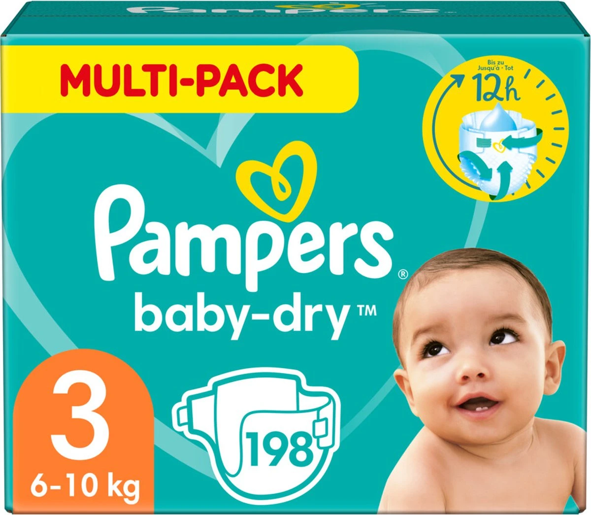 Pampers® Pampers Baby-Dry Luiers - Maat 3 (6-10 Kg) - 198 Stuks - Multi-Pack 10 Pampers® Pampers Baby-Dry Luiers - Maat 3 (6-10 Kg) - 198 Stuks - Multi-Pack - Afbeelding 10
