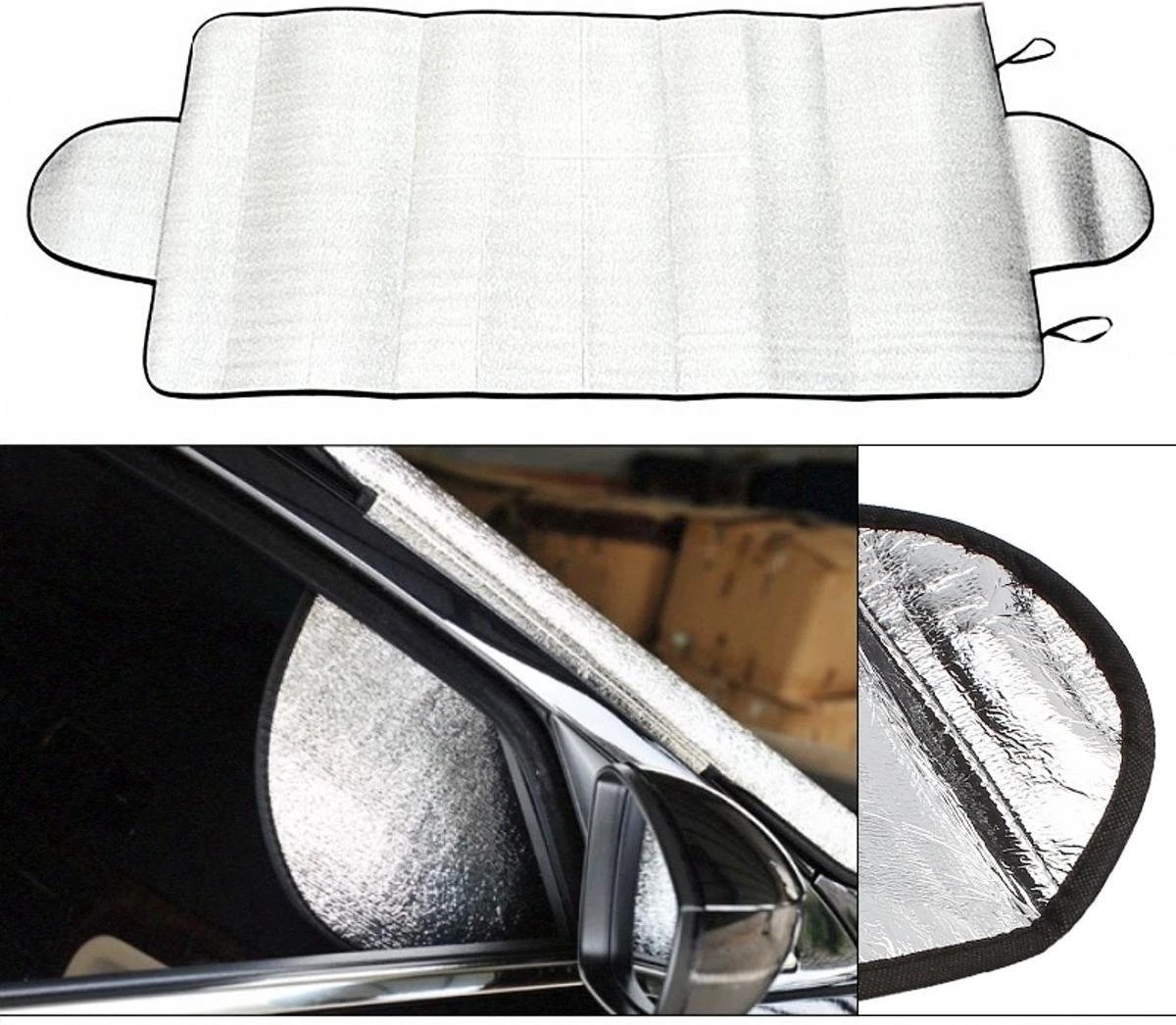 Universele Antivries Scherm Voorruit & Achterruit - Zonnewering / Zonwering Voorraam Beschermer - Autozonwering Autoraam - Universeel 3 Universele Antivries Scherm Voorruit & Achterruit - Zonnewering / Zonwering Voorraam Beschermer - Autozonwering Autoraam - Universeel - Afbeelding 3