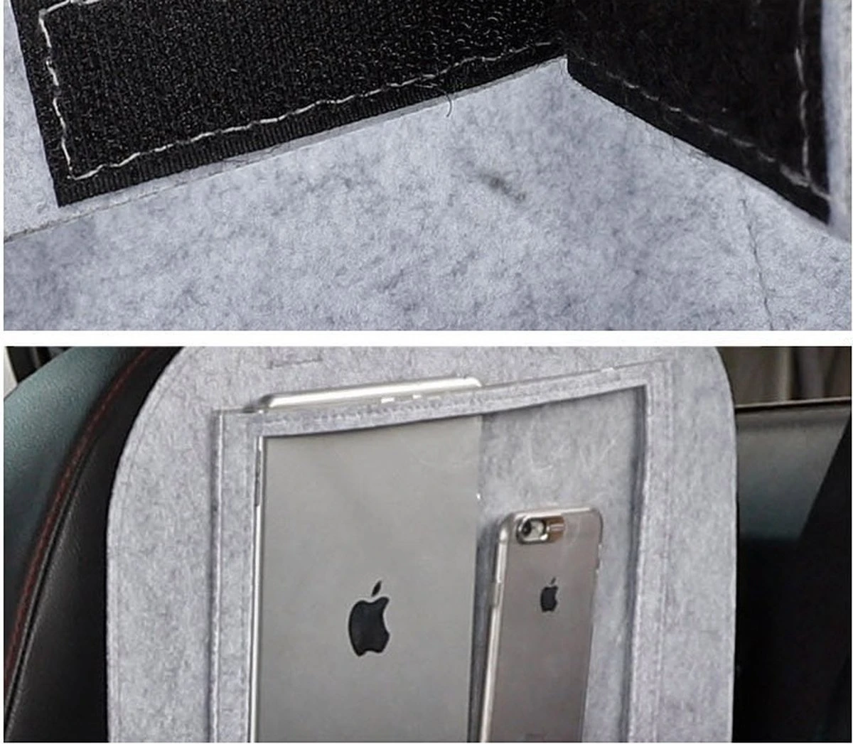 Case2go - Auto Organizer Met Tablet Houder - Autostoel Organizer Met Telefoonhouder En Bekerhouder Auto - Donker Grijs 4 Case2go - Auto Organizer Met Tablet Houder - Autostoel Organizer Met Telefoonhouder En Bekerhouder Auto - Donker Grijs - Afbeelding 4