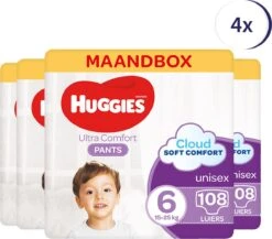 Huggies Luierbroekjes - Maat 6 (15 Tot 25 Kg) - Ultra Comfort - Unisex - 432 Stuks (16x27)- Maandbox