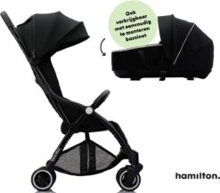 Hamilton By Yoop X1 Plus Buggy – Nieuw, Hoger, Uitgebreider 2023 Model – Premium Stroller Met One Hand Folding Technologie – Zwart – Lichte, Verstelbare En Wendbare Kinderwagen Met Vele Gemakken -Aanbiedingen BIBS Winkel 1200x1053 1