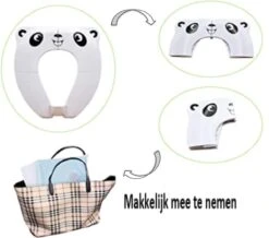 Merkloos WC Verkleiner - Wit Panda Ontwerp - Toilettrainer - Opvouwbare Toilet Zitje - Toiletbril Verkleiner - Kinder WC Bril -Aanbiedingen BIBS Winkel 1200x1061