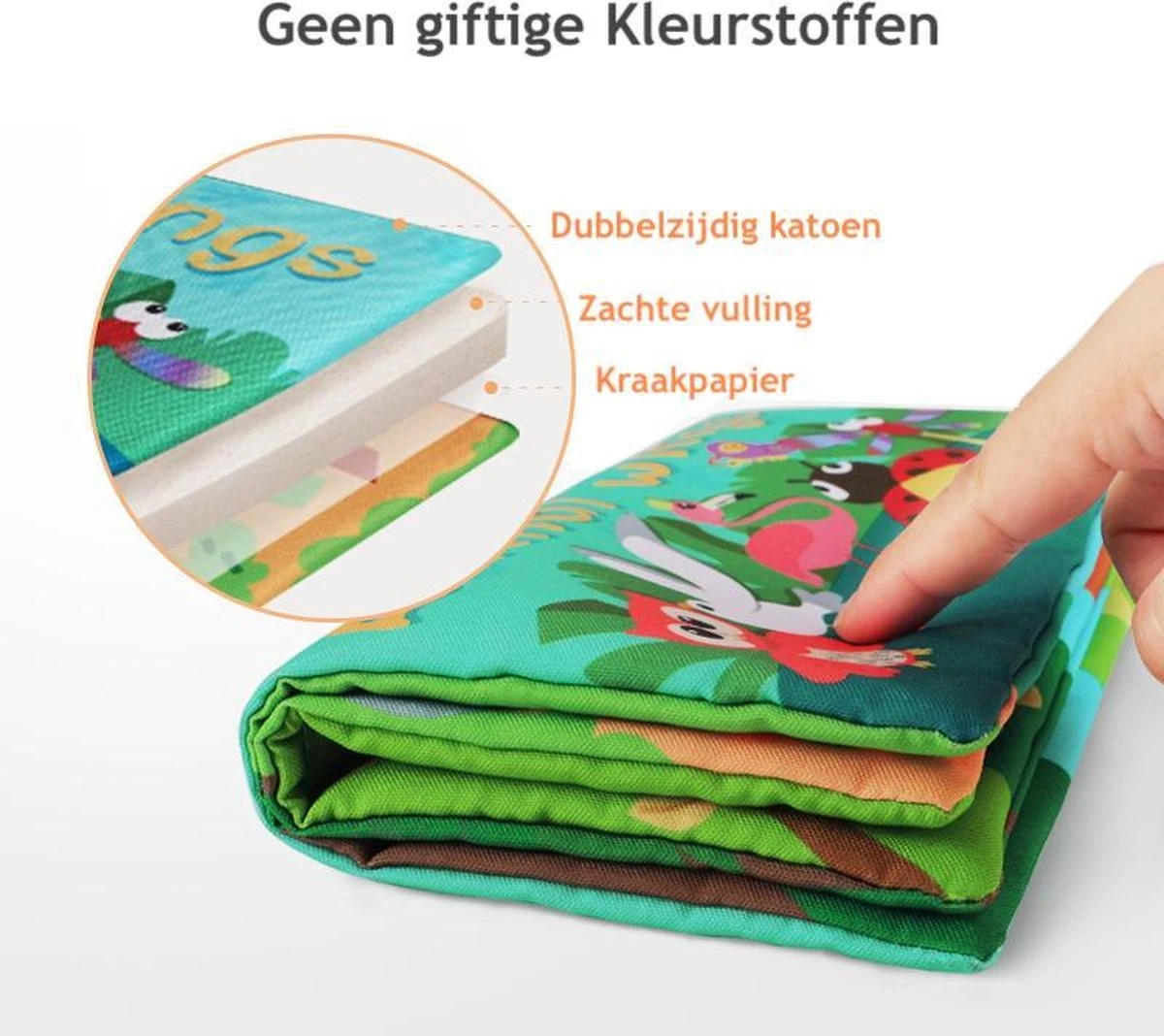 Tumama® Knisperboekje Baby Eerste Jaar “Dieren Vleugels“ Voelboekje - Sinterklaas Kerst Cadeau - Educatief Voel Knisper Boek Speelgoed 8 Tumama® Knisperboekje Baby Eerste Jaar “Dieren Vleugels“ Voelboekje - Sinterklaas Kerst Cadeau - Educatief Voel Knisper Boek Speelgoed - Afbeelding 8