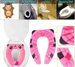 Merkloos WC Verkleiner Roze Panda Ontwerp - Toilettrainer - Opvouwbare Toilet Zitje - Toiletbril Verkleiner - Kinder WC Bril -Aanbiedingen BIBS Winkel 1200x1069 6