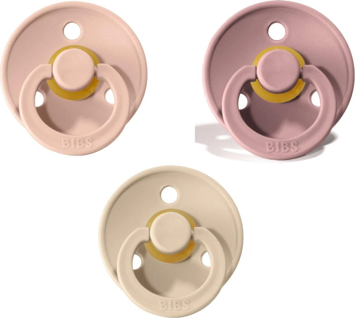 BIBS Fopspeen - Leeftijd 6-18 Maanden - Blush, Woodchuck En Vanilla - Set Van 3 - Maat 2 1 BIBS Fopspeen - Leeftijd 6-18 Maanden - Blush, Woodchuck En Vanilla - Set Van 3 - Maat 2