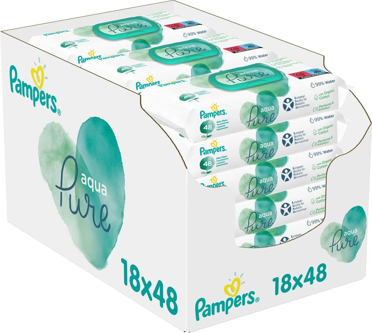 Pampers® Pampers - Aqua Pure - Billendoekjes - 2592 Doekjes - 54 X 48 6 Pampers® Pampers - Aqua Pure - Billendoekjes - 2592 Doekjes - 54 X 48 - Afbeelding 6