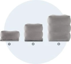 Merkloos Vliegtuigbedje - Opblaasbare Voetensteun - Reiskussen Vliegtuig - 3 Standen -Aanbiedingen BIBS Winkel 1200x1090 10