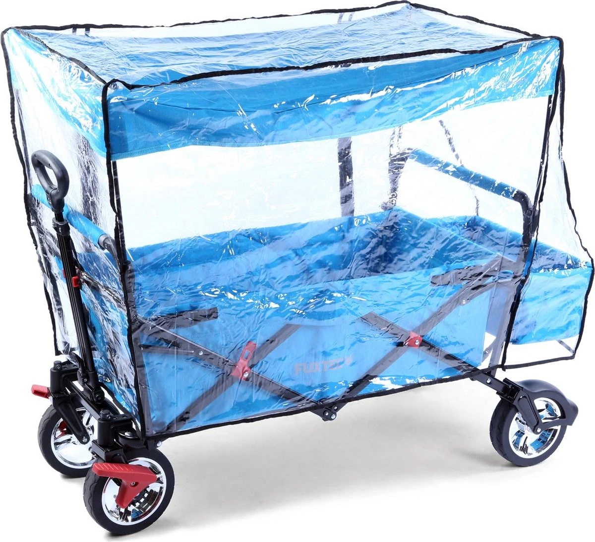 FUXTEC Regenhoes Transparant Voor Bolderkar CT500 1 FUXTEC Regenhoes Transparant Voor Bolderkar CT500