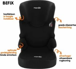 Nania - Autostoel Befix - Eco Zwart (15 Tot 36 Kg) - Zwart 17 Nania - Autostoel Befix - Eco Zwart (15 Tot 36 Kg) - Zwart -Aanbiedingen BIBS Winkel 1200x1093 4