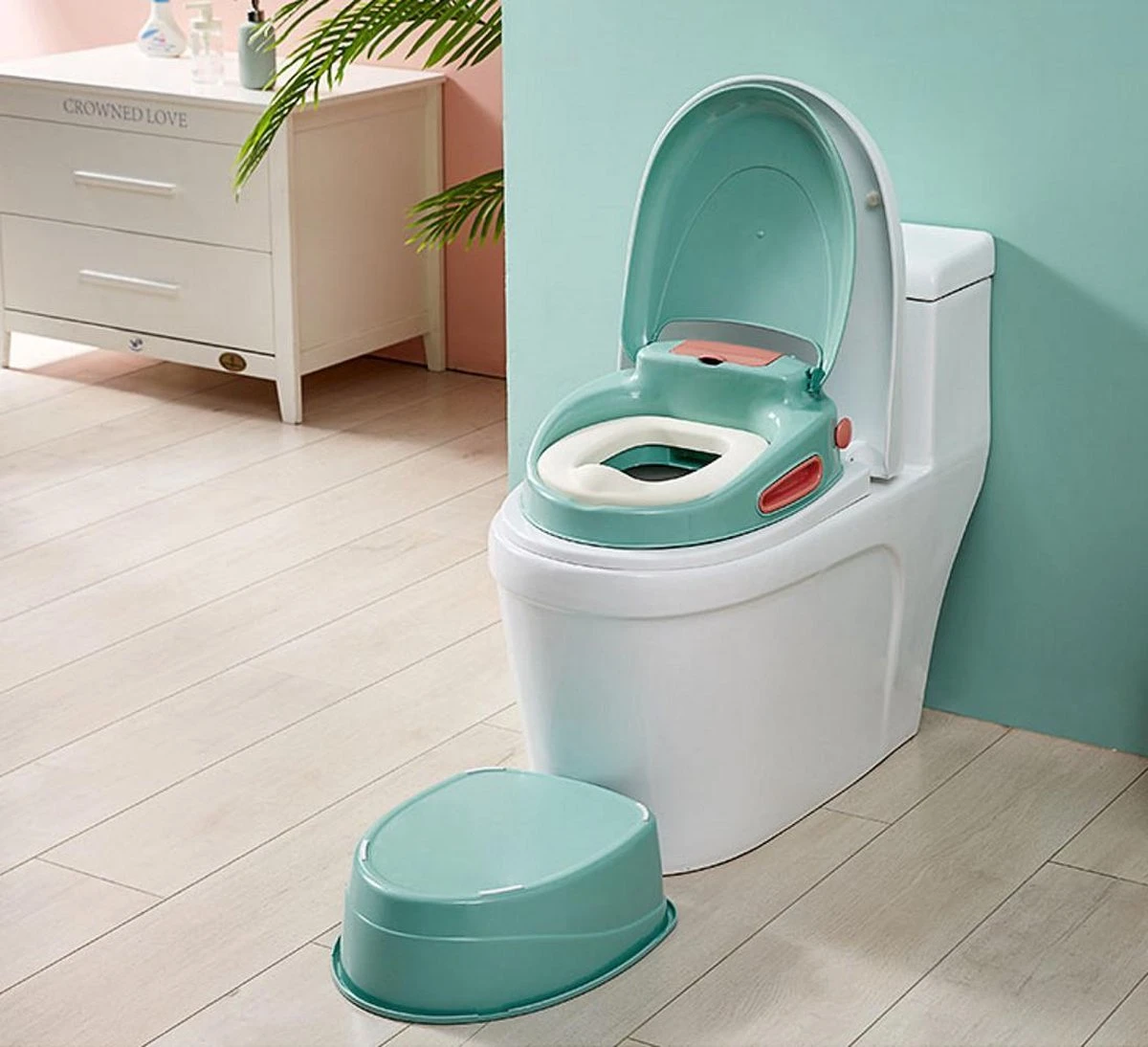 Housie 3-in-1 Plaspotje – Plaspotje Kind – Potje Peuter – Potje Met Deksel – WC Potje Peuter – WC Verkleiner – Opstapje - Groen 6 Housie 3-in-1 Plaspotje – Plaspotje Kind – Potje Peuter – Potje Met Deksel – WC Potje Peuter – WC Verkleiner – Opstapje - Groen - Afbeelding 6