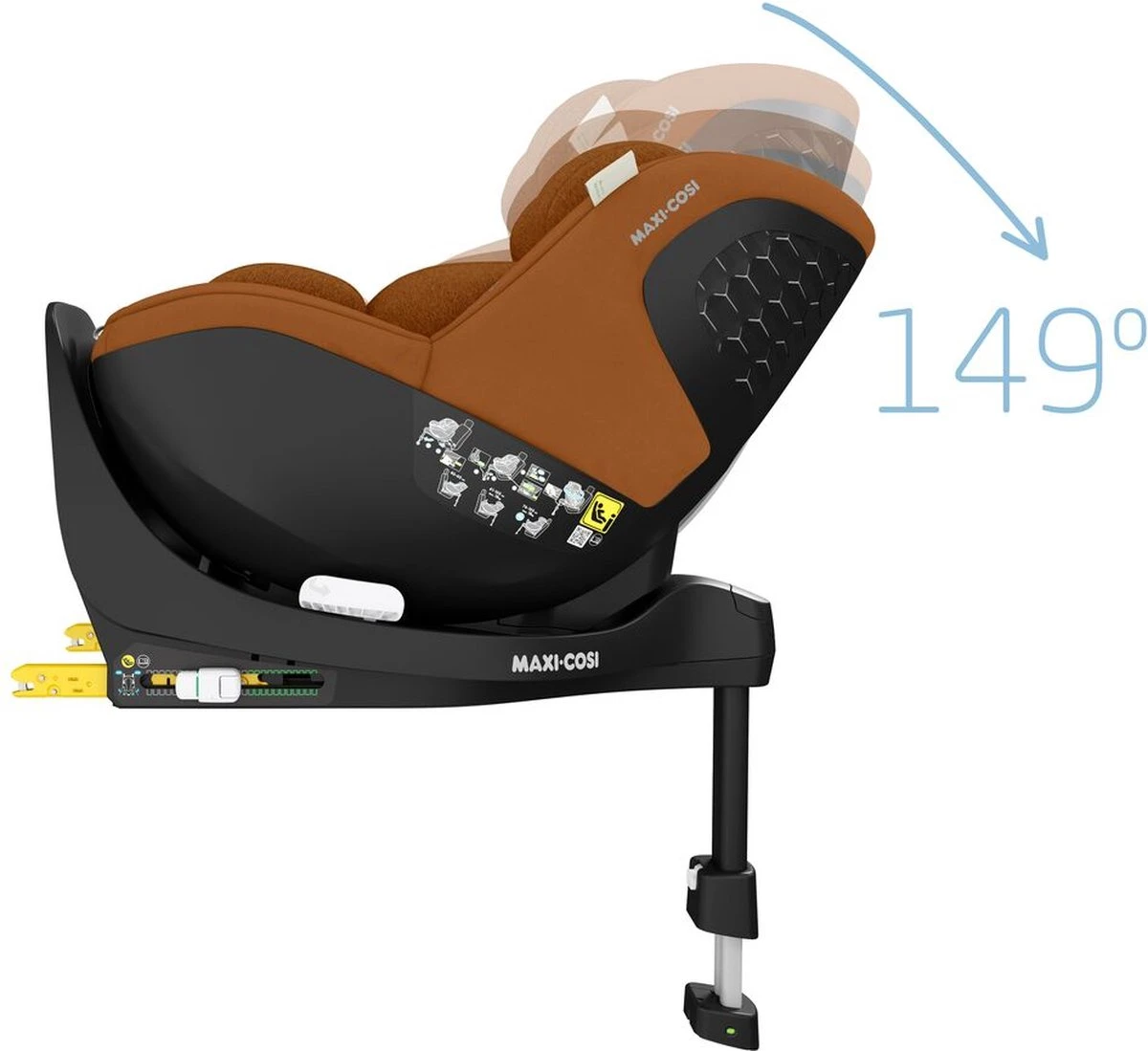 Maxi-Cosi Mica Pro Eco I-Size Autostoeltje - 360° Draaibaar - Gerecyclede Stoffen - Authentic Cognac - Vanaf De Geboorte Tot Ca. 4 Jaar 9 Maxi-Cosi Mica Pro Eco I-Size Autostoeltje - 360° Draaibaar - Gerecyclede Stoffen - Authentic Cognac - Vanaf De Geboorte Tot Ca. 4 Jaar - Afbeelding 9