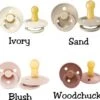 Bibs Fopspenen Set 4. Ivory, Sand, Blush En Woodchuck. Maat 2 6-18 Maanden