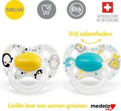 Medela Baby Fopspeen Original Hoge Acceptatie Orthdontisch Ergonomische Vorm - Sunshine Yellow - 18+ Maanden - 2 Stuks -Aanbiedingen BIBS Winkel 1200x1100 11