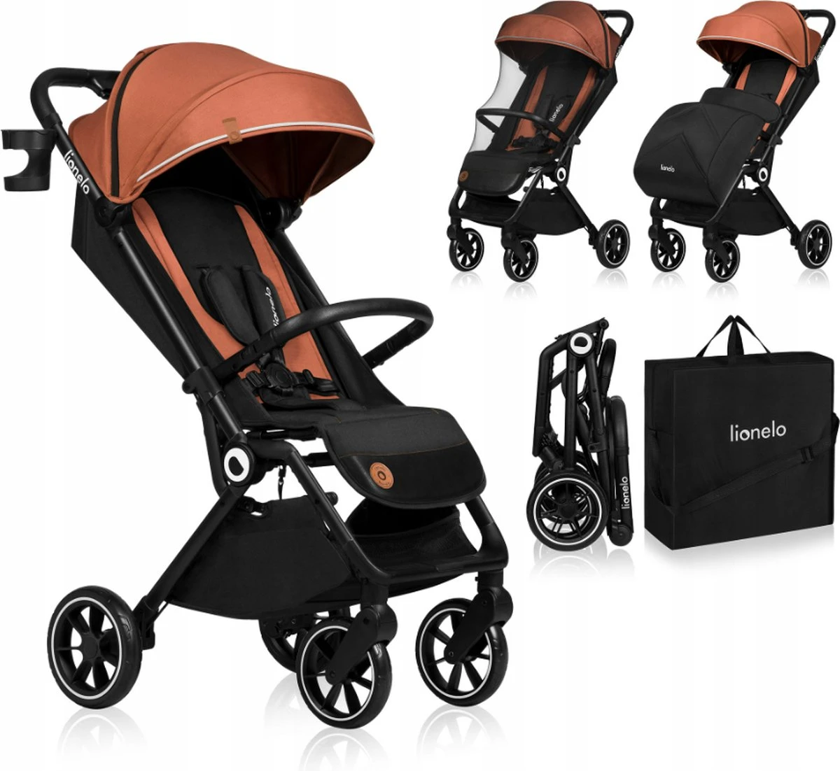 Lionelo Buggy Cloe - Kinderwagen Premium + - Tot 22 Kg - Verstelbare Rugleuning - 5-punts Veiligheidsgordels - Grote Zwenkwielen - Klamboe - Bekerhouder - Lichtgewicht - Compact - Waterdicht 1 Lionelo Buggy Cloe - Kinderwagen Premium + - Tot 22 Kg - Verstelbare Rugleuning - 5-punts Veiligheidsgordels - Grote Zwenkwielen - Klamboe - Bekerhouder - Lichtgewicht - Compact - Waterdicht