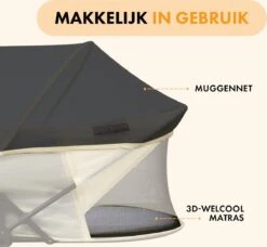 Deryan Infant Deluxe BabyBox Campingbedje - Cream + Inclusief Matras En Klamboe -Aanbiedingen BIBS Winkel 1200x1107 14