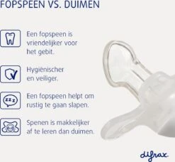 Difrax Fopspeen 12+ Maanden Dental Speen - Glow In The Dark - 2 Stuks -Aanbiedingen BIBS Winkel 1200x1107 19