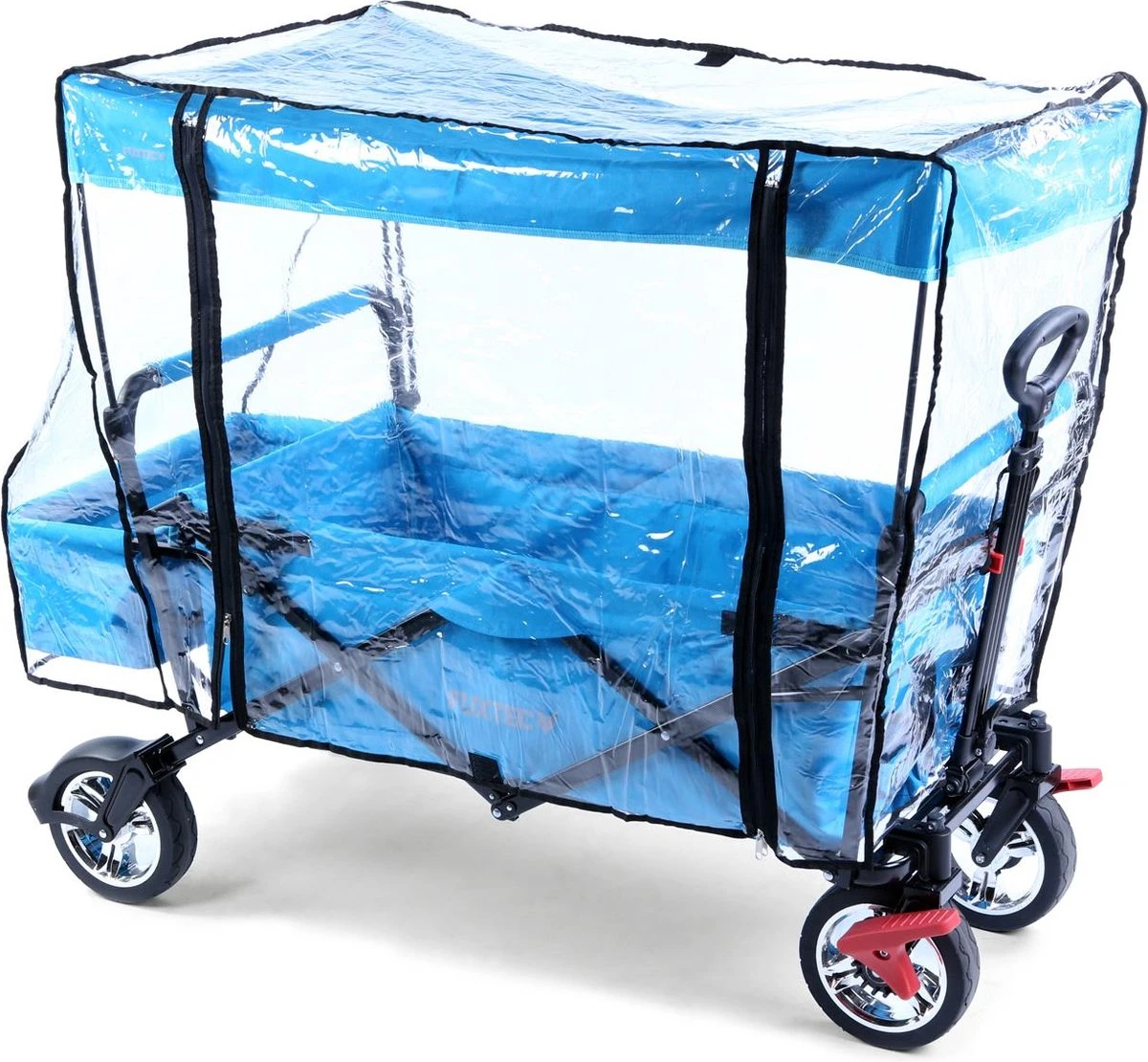 FUXTEC Regenhoes Transparant Voor Bolderkar CT500 2 FUXTEC Regenhoes Transparant Voor Bolderkar CT500 - Afbeelding 2