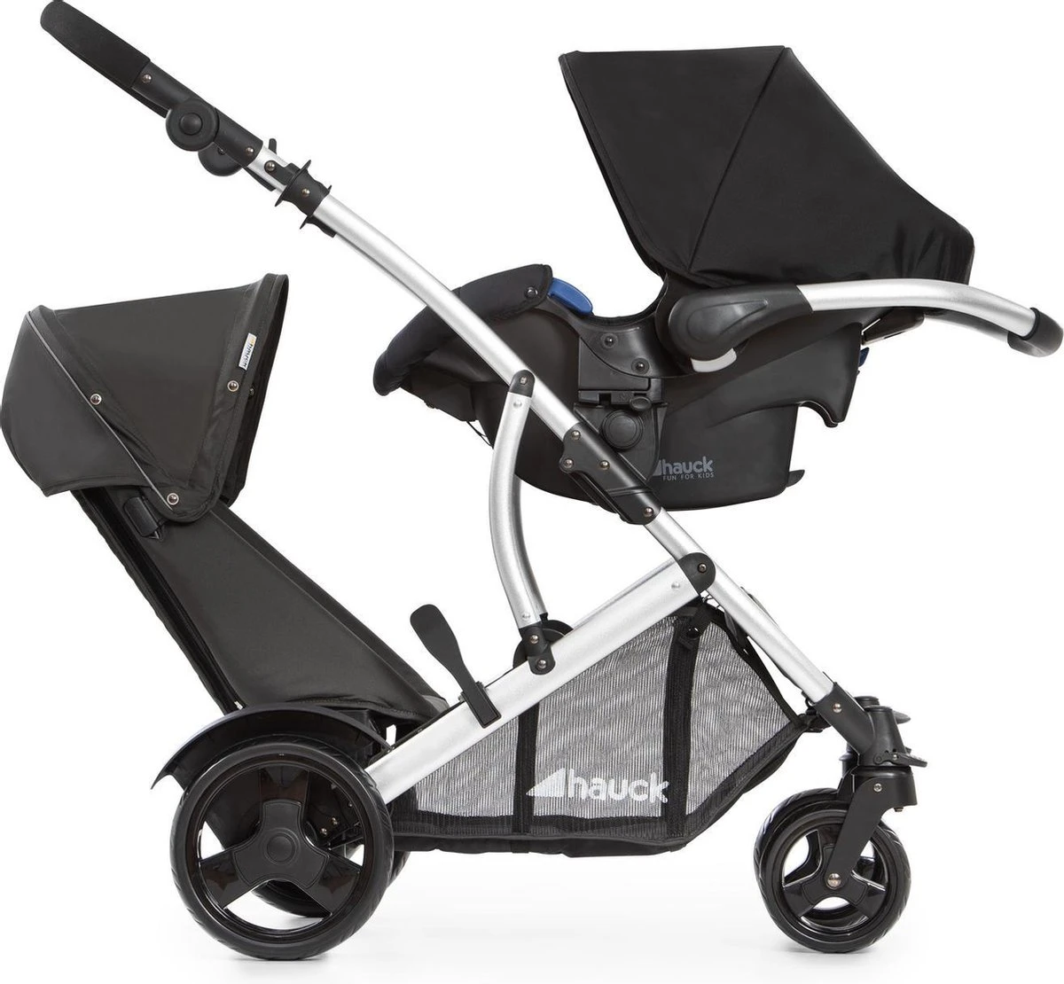 Hauck Duett 2 Duo Kinderwagen - Zwart 2 Hauck Duett 2 Duo Kinderwagen - Zwart - Afbeelding 2