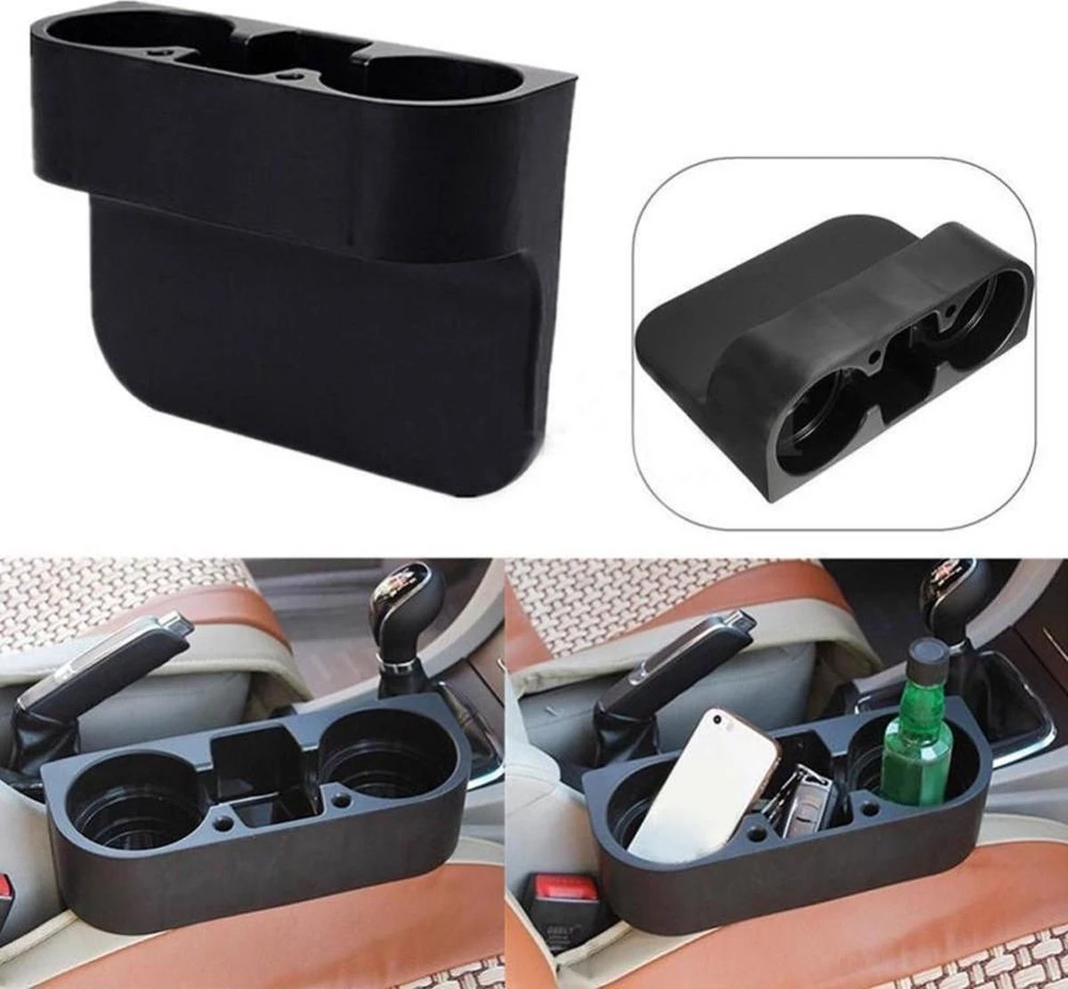 Merkloos Decopatent® Autostoel Organizer - Voor Tussen Auto Stoel / Console - Bekerhouder & Telefoonhouder - Opbergvakken - Auto Organiser 2 Merkloos Decopatent® Autostoel Organizer - Voor Tussen Auto Stoel / Console - Bekerhouder & Telefoonhouder - Opbergvakken - Auto Organiser - Afbeelding 2
