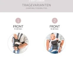 Hauck 2 Way Carrier Draagzak - Buikdrager - Melange Charcoal -Aanbiedingen BIBS Winkel 1200x1116 14