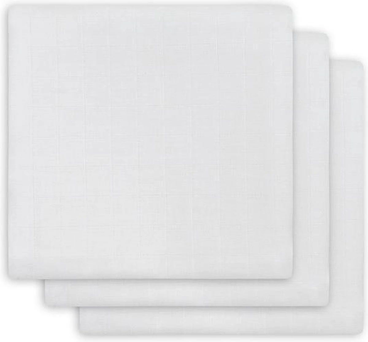 Jollein Hydrofiel Multidoek Basic 70x70cm - White - 3 Stuks 4 Jollein Hydrofiel Multidoek Basic 70x70cm - White - 3 Stuks - Afbeelding 4