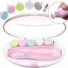 Merkloos Elektrische Baby NagelKnipper Roze & Handige Opberg Doos - Baby Nagelknipper - Baby Nageltrimmer - Baby Nagelset - Baby Nagelvijl