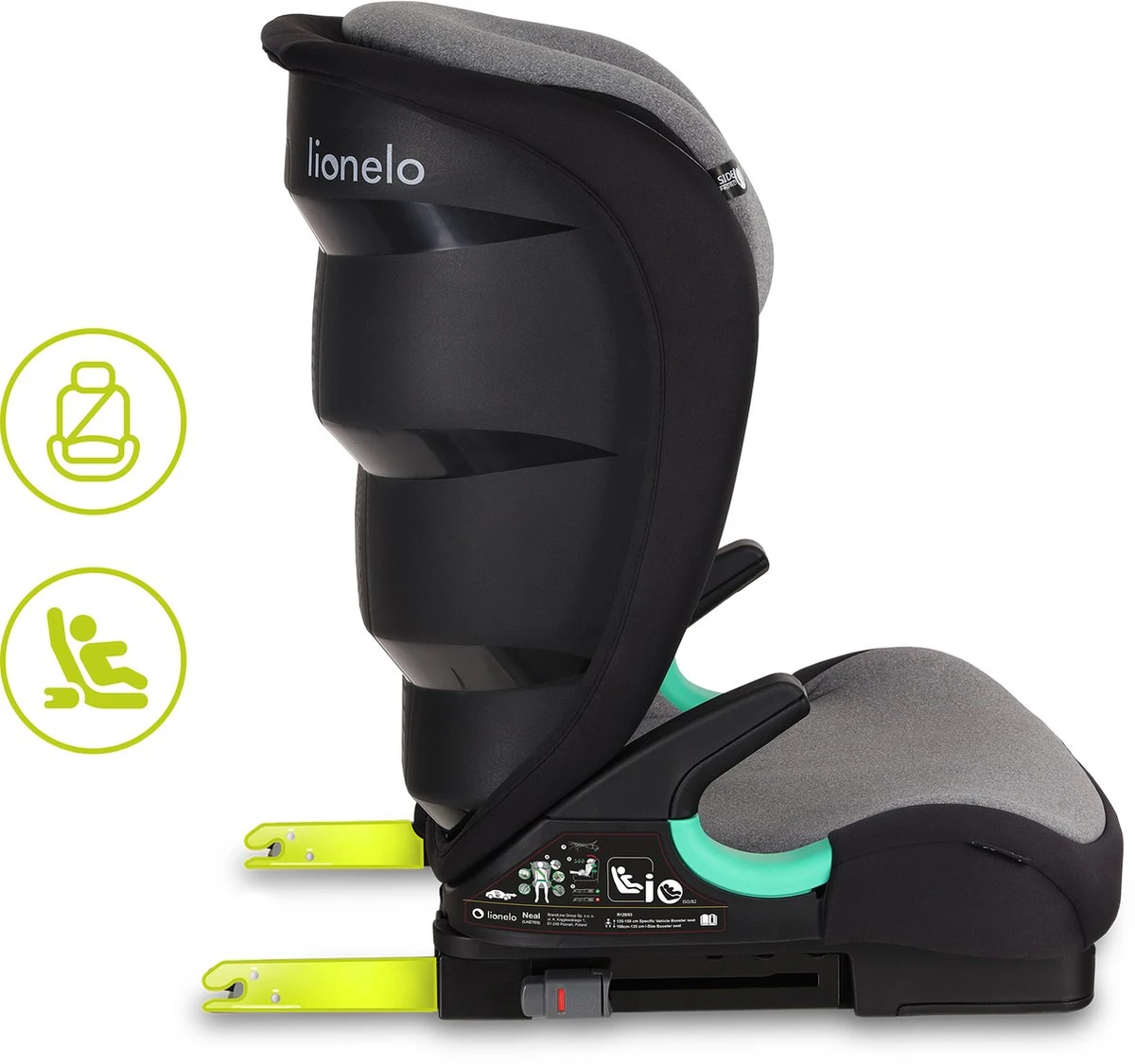 Lionelo Neal - Premium Autostoel - Hoofdsteunverstelling - Ventilatiesysteem - ISOFIX Tot 12 Jaar 18 Lionelo Neal - Premium Autostoel - Hoofdsteunverstelling - Ventilatiesysteem - ISOFIX Tot 12 Jaar - Afbeelding 18