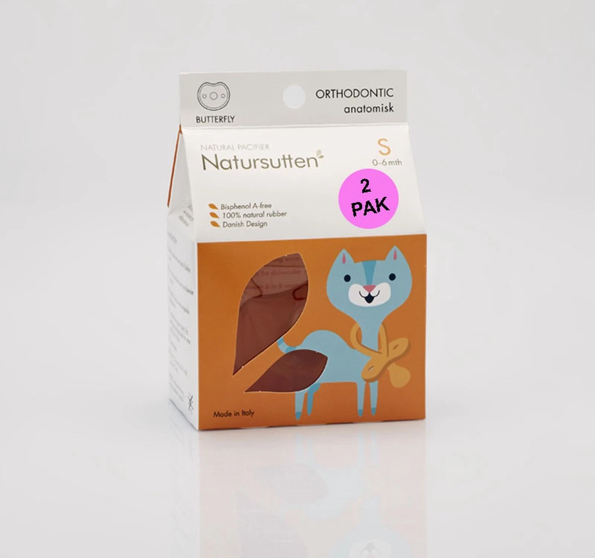 Natursutten Rubberen Fopspeen - 0-6 Maanden - Vlinder Schild - Anatomische Tuit - 2 Stuks 6 Natursutten Rubberen Fopspeen - 0-6 Maanden - Vlinder Schild - Anatomische Tuit - 2 Stuks - Afbeelding 6