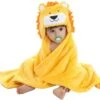 Multifunctionele Baby Fleecedeken Met Capuchon Leeuw | Badcape Baby En Peuters | Deken Kinderen | Wikkeldeken | Dekentje Baby & Peuter 0-3 Jaar | Babydeken | Kraamcadeau | Babycape | Fleece Deken | Kraam | Maxi Cosi Deken | Dier