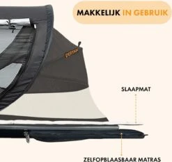 Deryan Peuter Luxe Campingbedje – Inclusief Zelfopblaasbare Matras - Zwart -Aanbiedingen BIBS Winkel 1200x1132 15