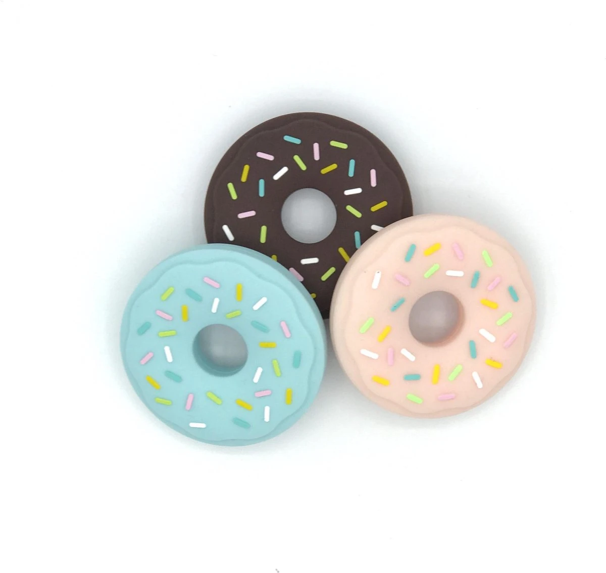 Donut Bijtketting Kauwsieraad - Turqoise 4 Donut Bijtketting Kauwsieraad - Turqoise - Afbeelding 4